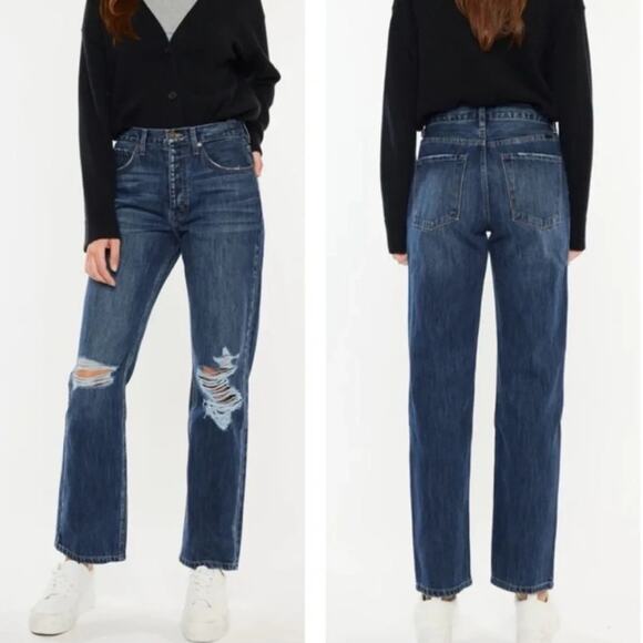 NWT Kancan 90’s boyfriend jeans distressed sz 31 - Picture 1 of 7